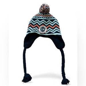 Philadelphia Flyers Tassle Pom Black Orange White Youth Knit Winter Hat OS